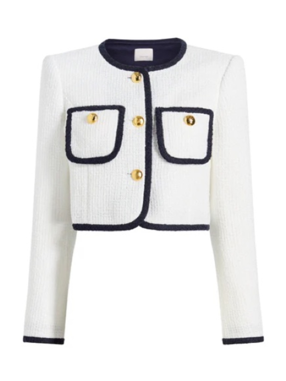 CONTRAST AUDEN JACKET Tweed Jacket with Navy Trim